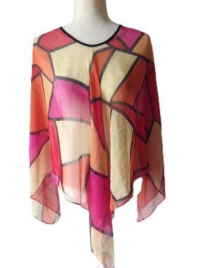 Semi-Sheer Caftan Top/ Blouse